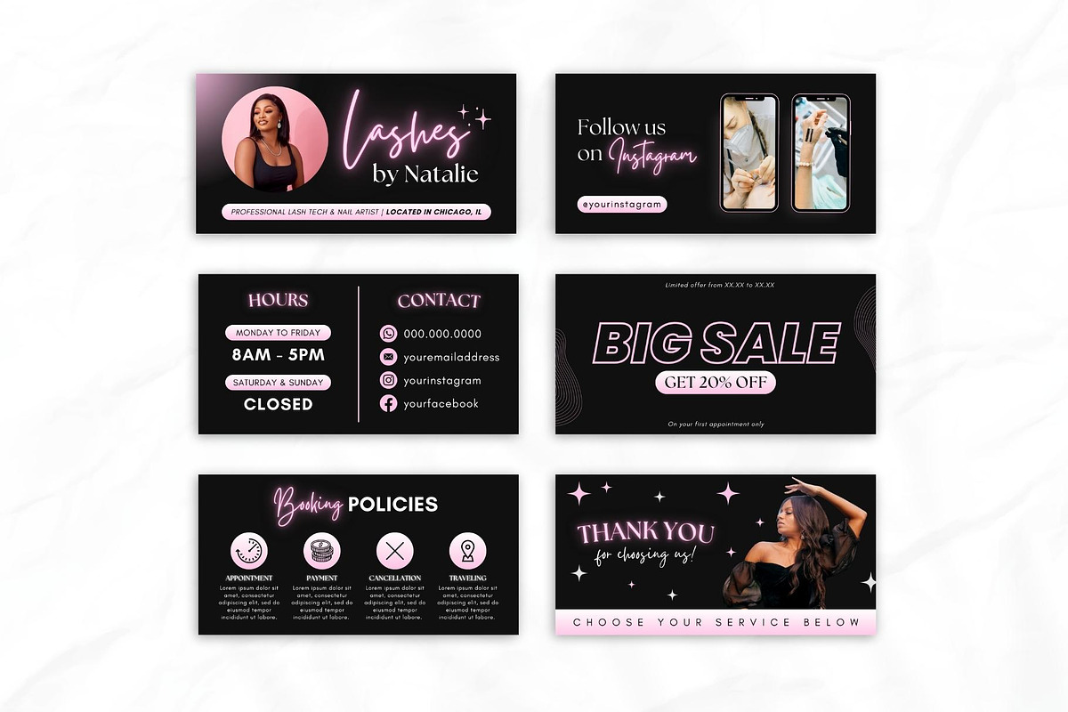 Lash Tech Acuity Scheduling • Canva, a Websites & App Template by OniriqveDesigns (Photo 3 of 8)