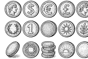 Vintage Currency Coin Set, an Object Graphic by nikagraphic (Thumbnail 1 of 3)