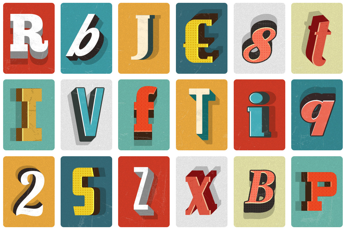 Retro Text Layer Styles - Photoshop, a Layer Style Add-On by Creativenauts (Photo 1 of 4)