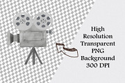 Watercolor Movie Clipart Set, an Illustration by CropUp Creative (Thumbnail 3 of 4)