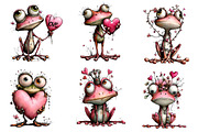 Whimsical Valentine Frog Clipart, an Illustration by Dream Creation (Thumbnail 5 of 7)