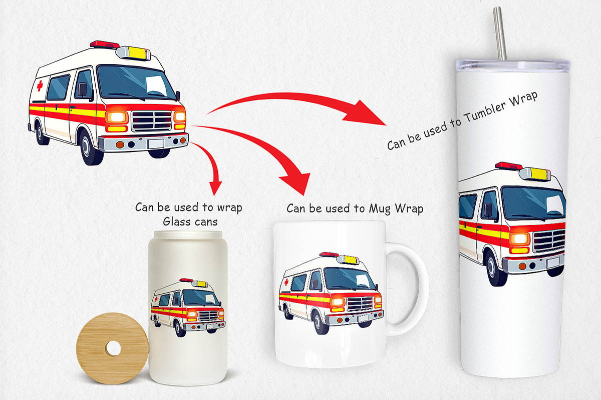 Ambulance Vehicle Clipart, a Graphic by Artnoy (Photo 4 of 5)