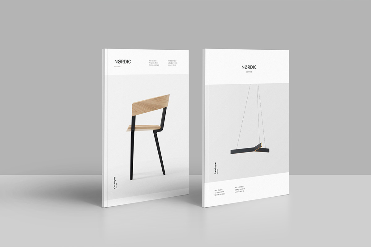 Nordic - Portrait Catalog Template, a Brochure Template by Jorge Lima (Photo 1 of 18)