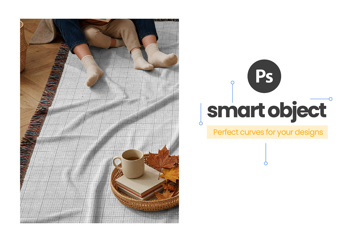 Autumn Woven Blanket Mockup Bundle, a Household Mockup by Mockups Studio (Photo 3 of 9)