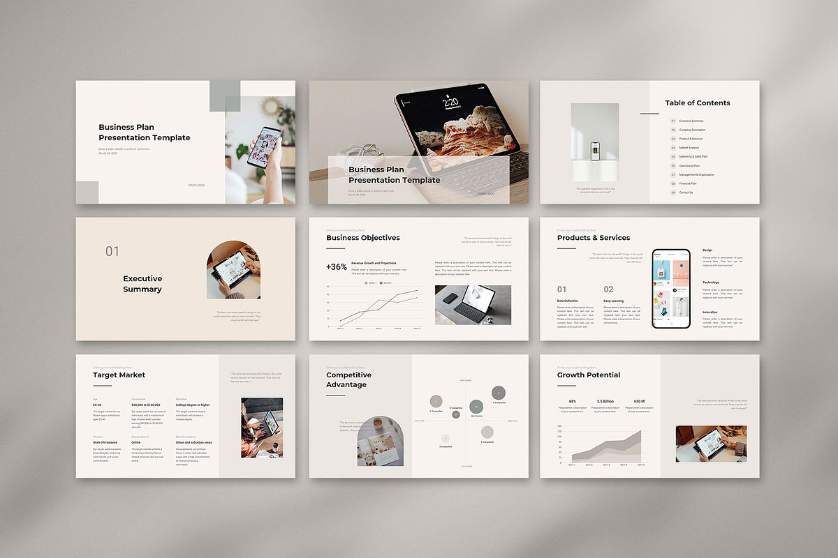 Canva Business Plan Presentation, a Presentation Template by CreativityForest (Photo 3 of 12)