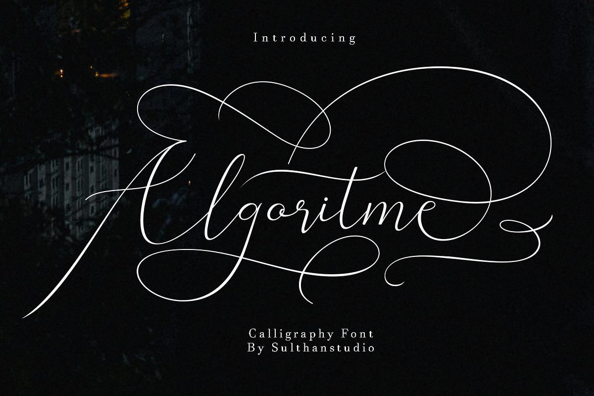 Algoritme, a Script Font by Sulthan Studio (Photo 1 of 8)