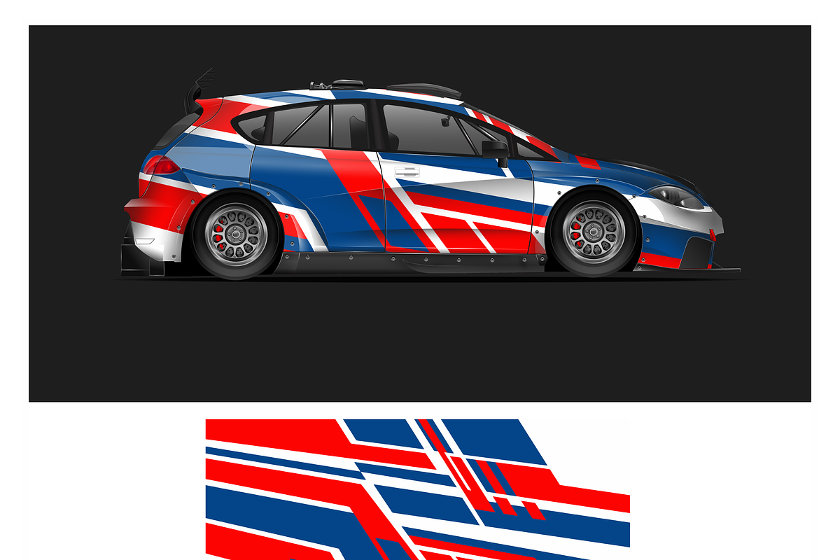 Dynamic Racing Car Graphics, a Sport Illustration by CarWrap design (Photo 3 of 4)