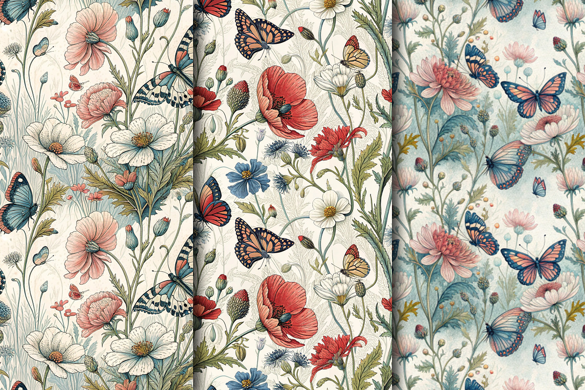 Botanic Garden Seamless Pattern Set, a Pattern Graphic by Designs by Helen Trupak (Photo 2 of 8)