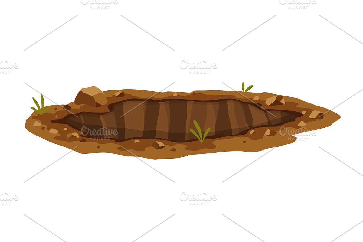 Hole ground. Works digging of sand, a Texture Illustration by the8monkey