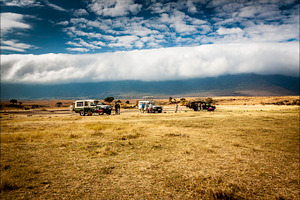 Ngorongoro national park stock photo containing blue cloud and blue sky