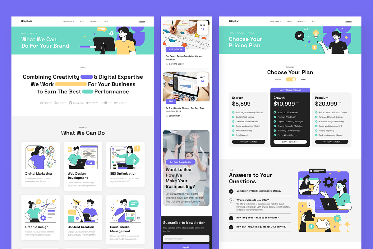 DigiCraft - Digital Agency Framer, a Websites & App Template by peterdraw (Photo 6 of 6)