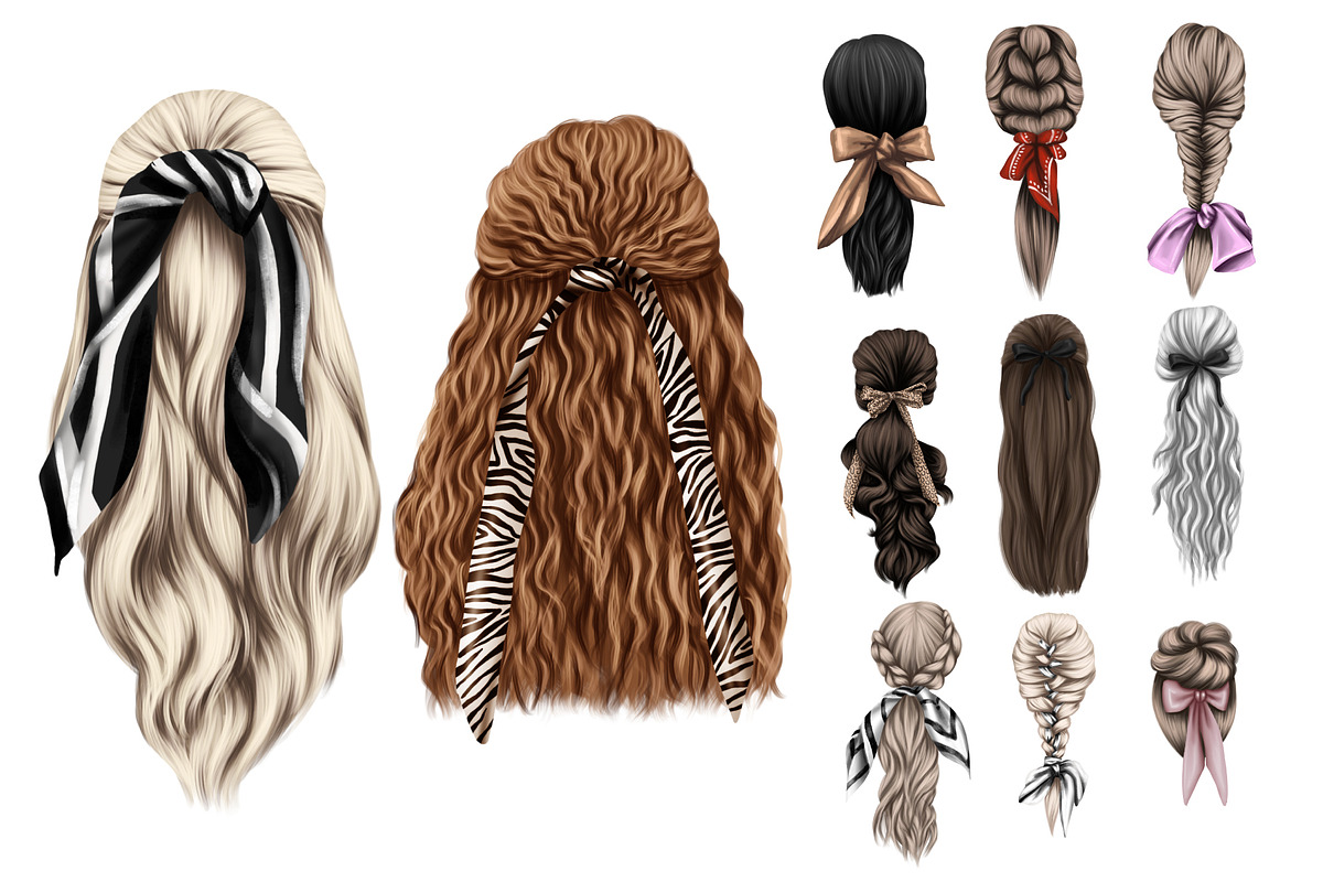 1300 hairstyles bundle, an Illustration by Elenbushe (Photo 10 of 10)