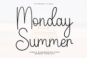 Monday Summer, a Script Font by FreshTypeINK (Thumbnail 1 of 7)