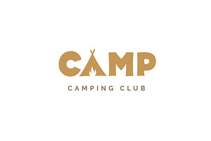 Camp vector sign