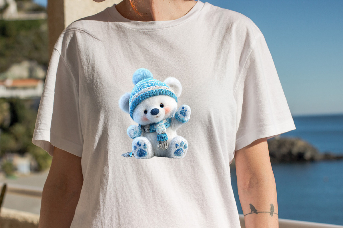 Whimsical Christmas Icy Blue Teddy B, an Illustration by SVGArt (Photo 8 of 8)