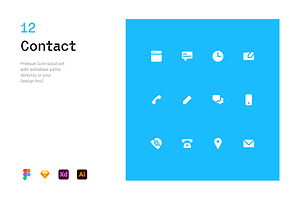 Contact - Solicons, a Solid Icon by Petr Bilek