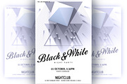 Black&White Party Flyer, a Flyer Template by graystudio (Thumbnail 1 of 5)