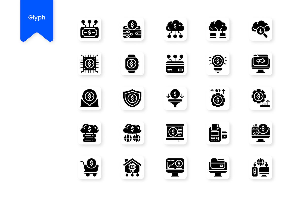 Digital Economy Icons, a Duotone Icon by HacaStudio (Photo 3 of 3)