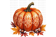 Pumpkins with Ornate Carvings, a Decorative Illustration by Bloom Craft Creations (Thumbnail 4 of 14)