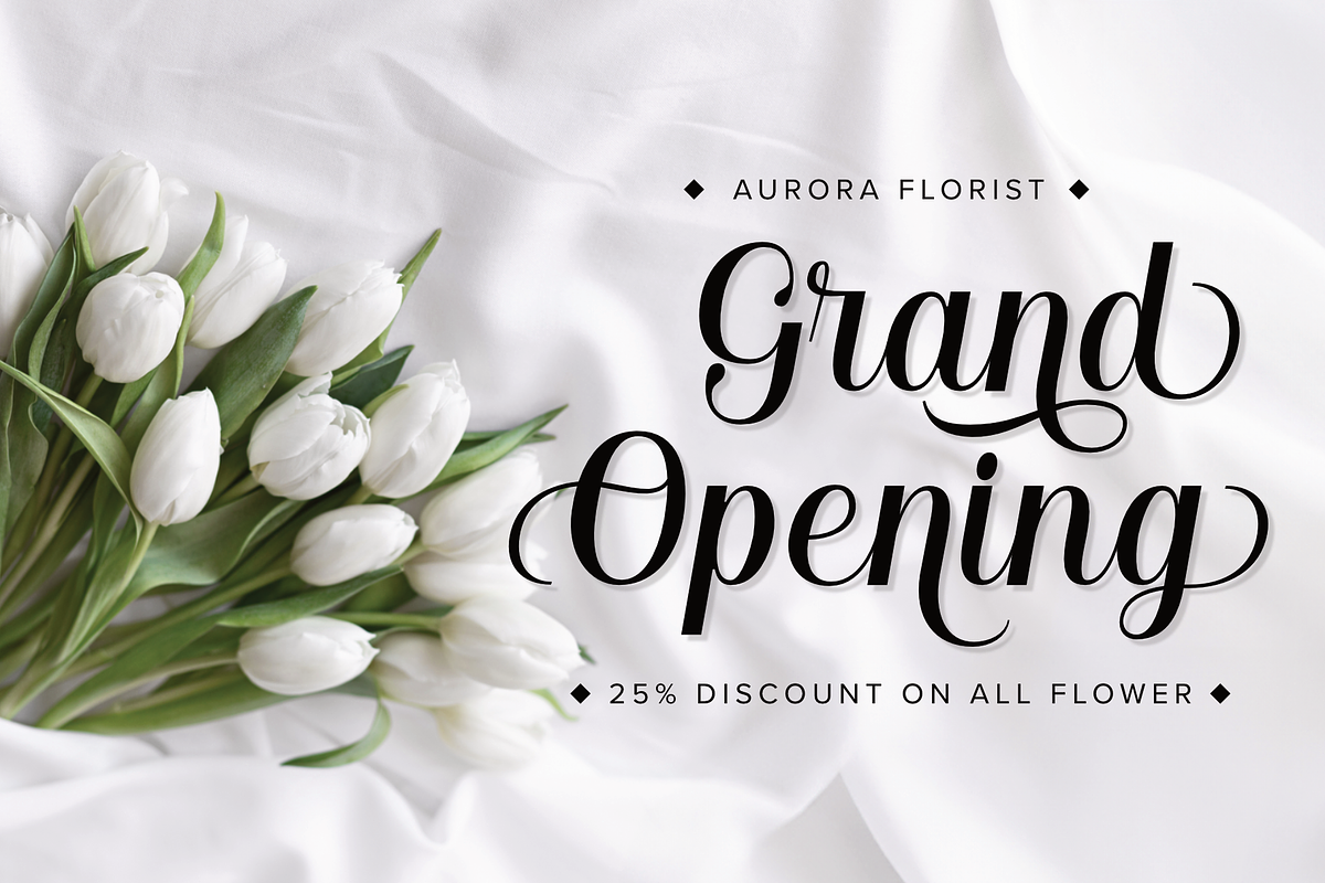 Nahla Script Regular, a Script Font by Debut Studio (Photo 11 of 16)