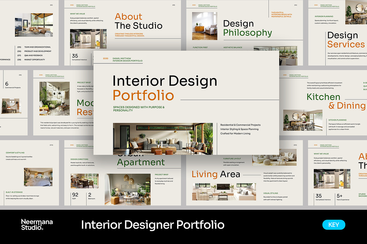 Beige Minimal Interior Design KEY, a Presentation Template by Neermana (Photo 1 of 4)