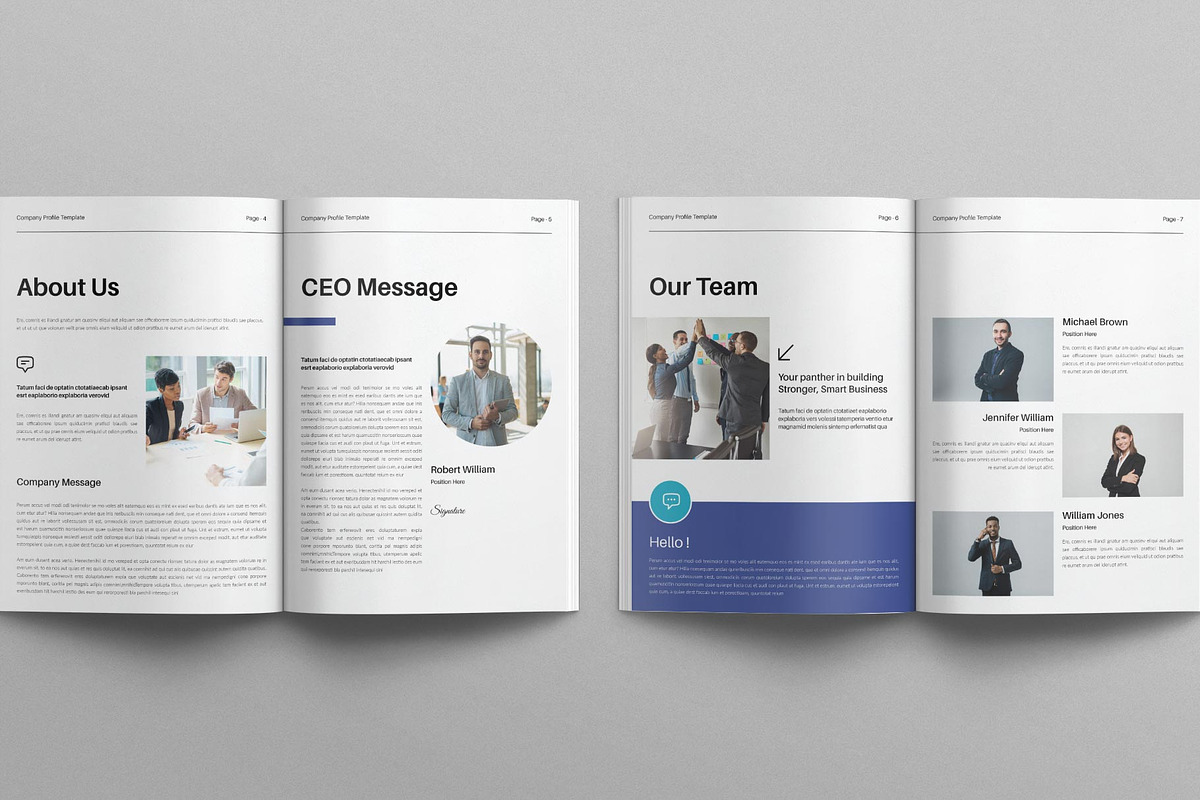 Company Profile Template, a Brochure Template by E-Type (Photo 3 of 7)