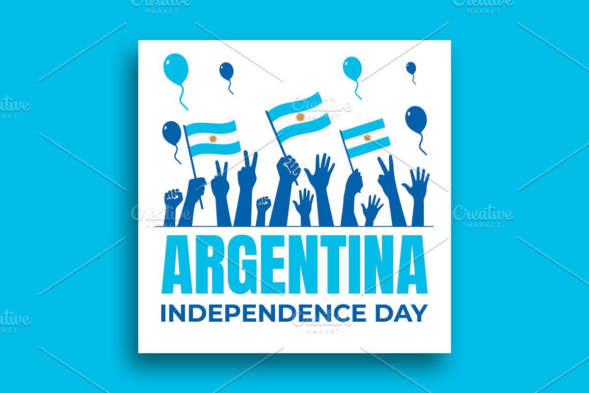 Argentina Independence Day Banner, a Social Media Template by nandinigraphics (Photo 1 of 3)