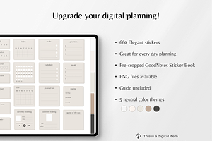 Digital Planner Stickers, GoodNotes