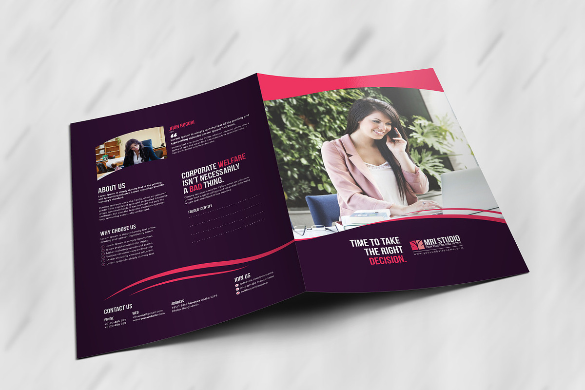 Popular Presentation Folder, a Stationery Template by MRI STUDIO (Photo 6 of 10)