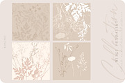 Beige botanical pattern collection, a Pattern Graphic by Anna Sokol (Thumbnail 4 of 16)
