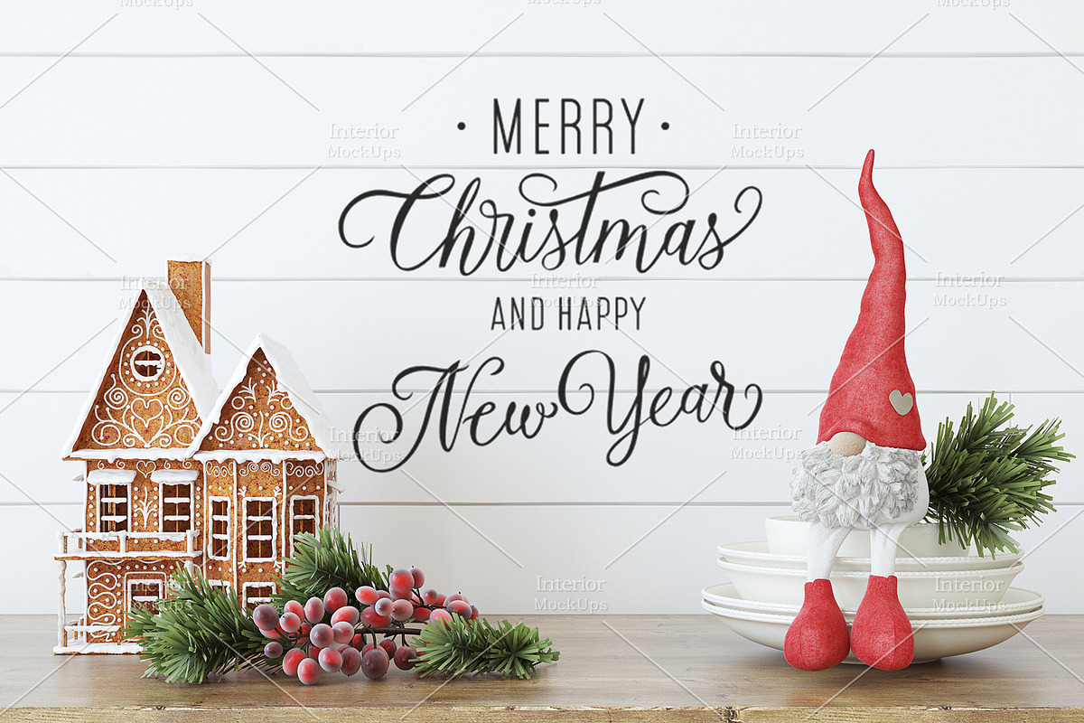 Christmas mockup., a Poster Template by MyHomeMockups (Photo 3 of 7)