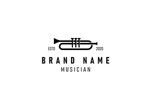 Trumpet Music Jazz Logo Design, a Branding & Logo Template by AlvinStd