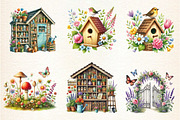Watercolor Spring Garden Clipart, a Seasonal Illustration by DreamArtGraphic (Thumbnail 3 of 4)