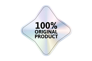 A genuine holographic gradient badge, an Object Illustration by Woters little shop
