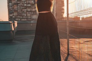 Woman in Black Dress and Sneakers, a Person Photo by Ocean Digital Art
