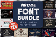 10 Vintage Font Families Bundle #3, a Blackletter Font by Fractal fonts & graphics (Thumbnail 1 of 67)