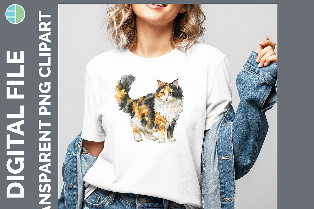 Cat Breed Clipart Bundle, 24 PNGs, an Animal Illustration by Enliven Designs (Photo 2 of 8)