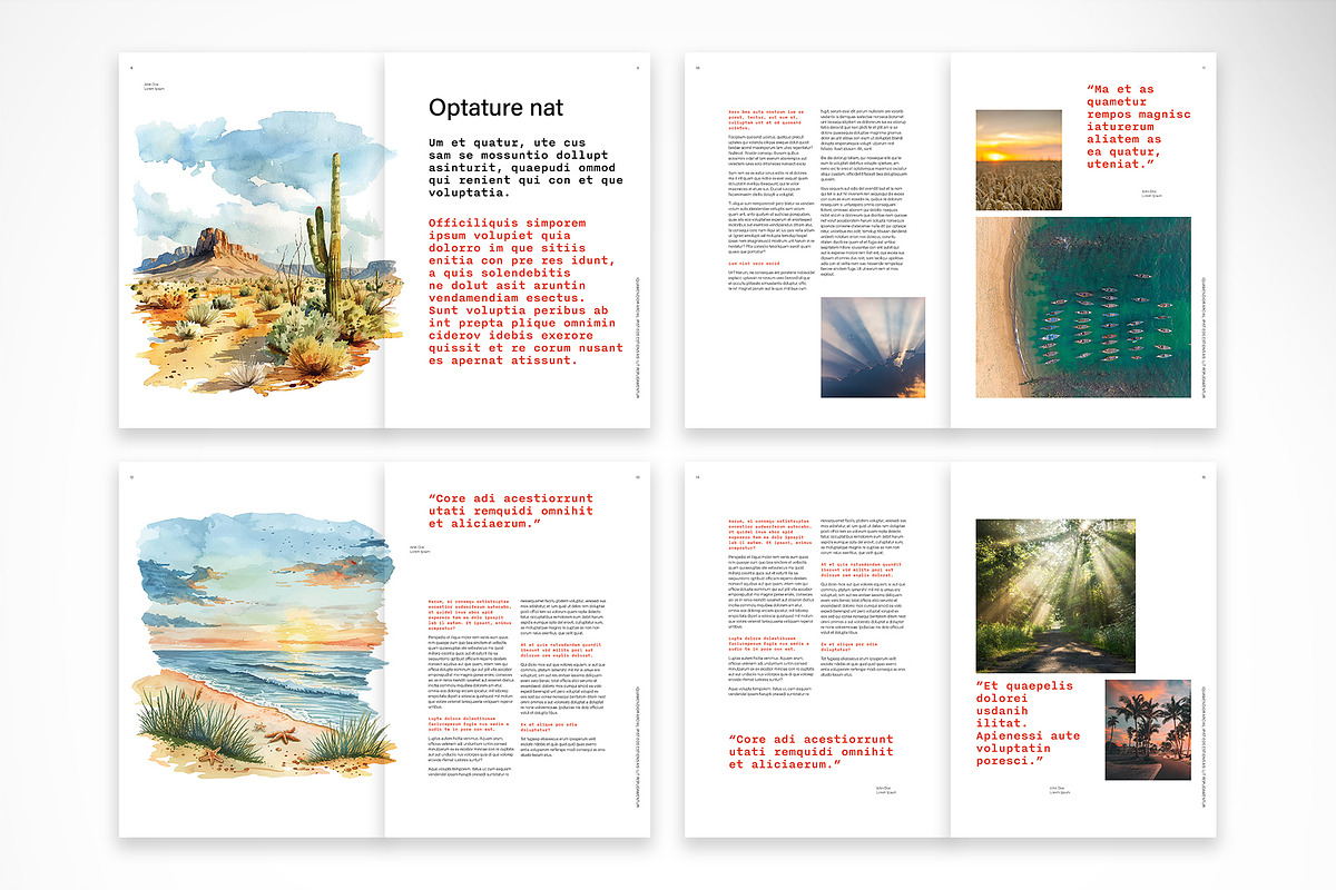 Minimalist Coastal Magazine Layout, a Print Template by McLittle Stock (Photo 3 of 3)