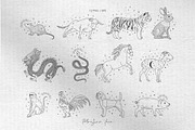 Zodiac Collection, an Animal Illustration by PatrushevaYana (Thumbnail 18 of 21)