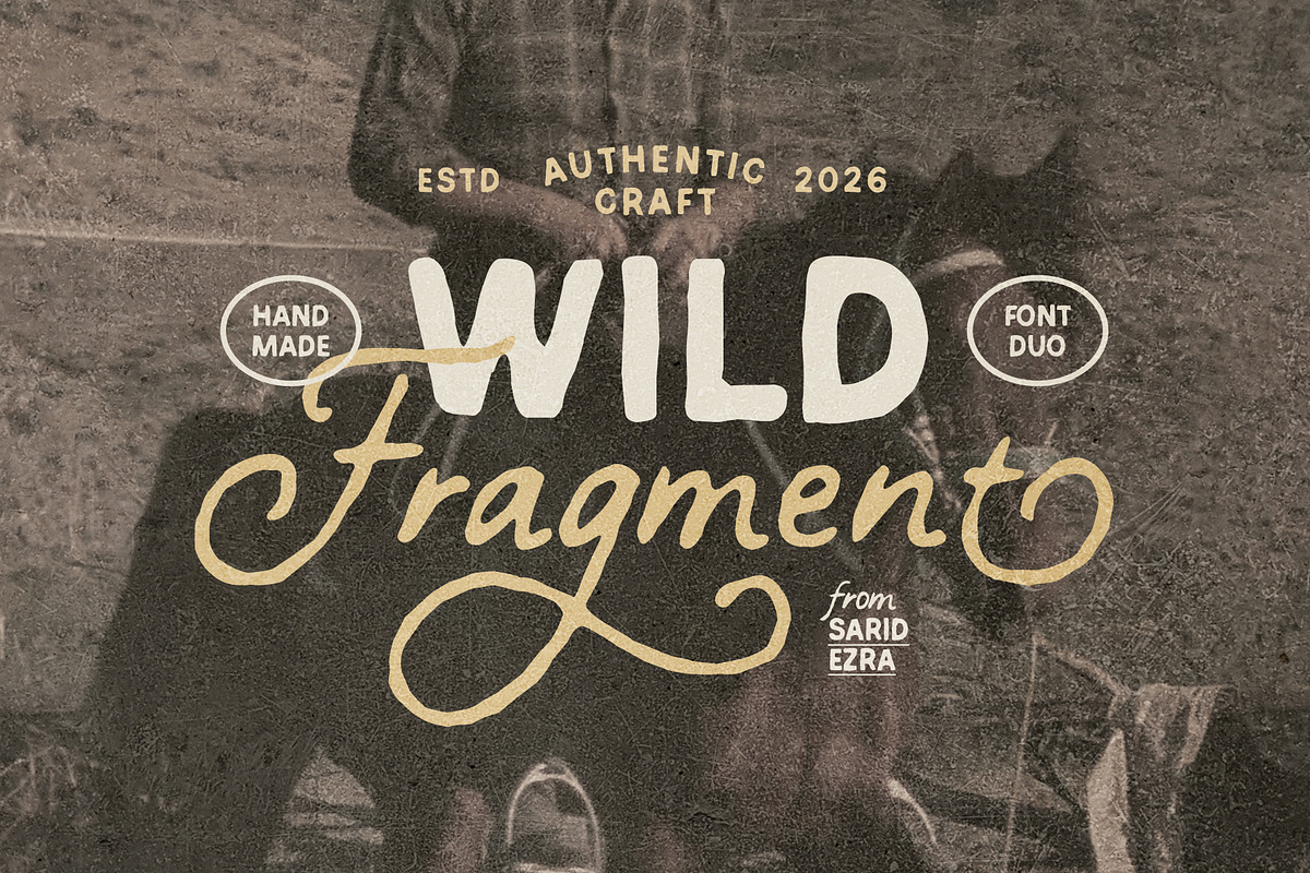 Wild Fragment - Handmade Font Duo, a Sans Serif Font by Sarid Ezra (Photo 1 of 9)