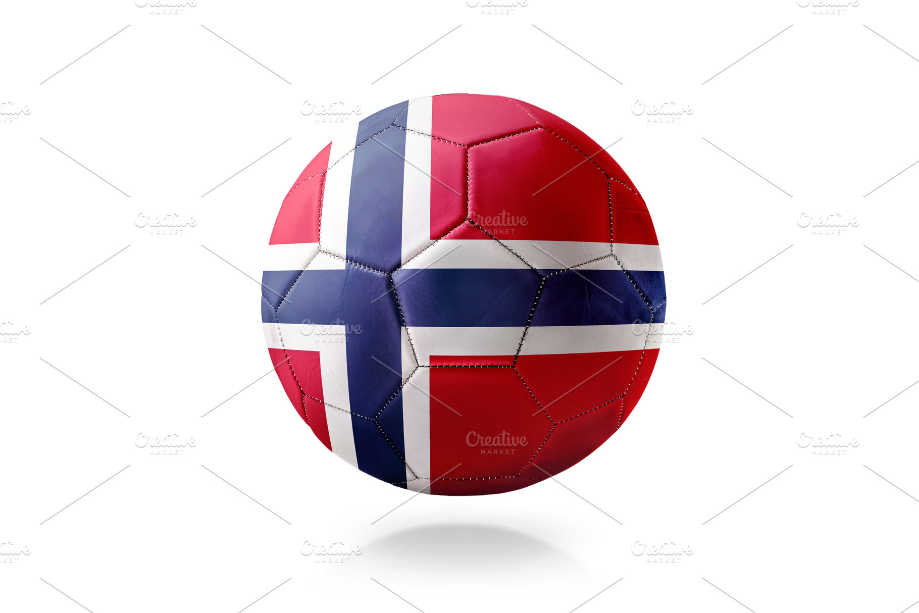 Soccer Ball with Norway Flag Pattern, a Sports & Recreation Photo by Davizro's Market