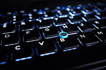 Led illuminated computer keyboard keys backdrop, a Technology Photo by RETROWAVE '88