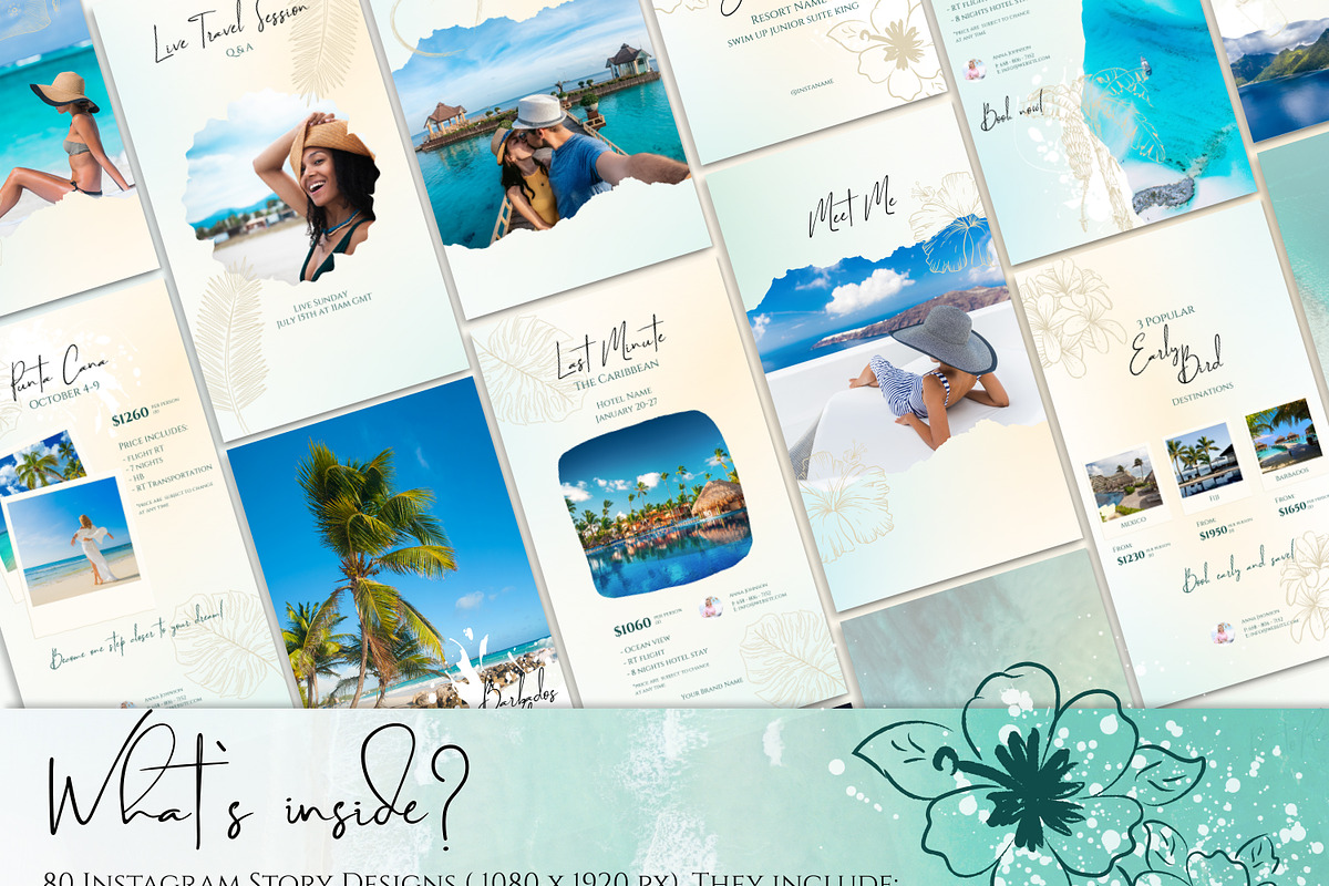 Travel Instagram Templates for Agent, a Social Media Template by Under My Cozy Roof (Photo 3 of 10)