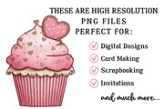 Valentine Cupcake Clipart, an Illustration by OK Design (Thumbnail 6 of 6)