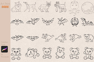 Animal Stamp Children Coloring Pages