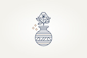 lower on vase line art icon logo, a Branding & Logo Template by Blazybone (Thumbnail 2 of 2)