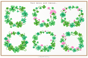 Watercolor Lucky Clover Clipart, a Decorative Illustration by Blumensdiary (Thumbnail 5 of 7)