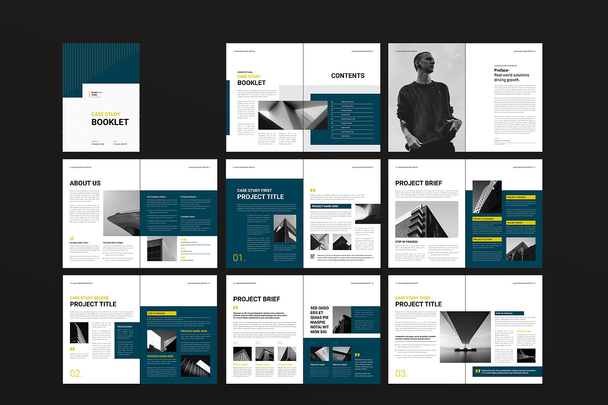 Case Study Booklet Template, a Brochure Template by DesignCrest (Photo 11 of 12)