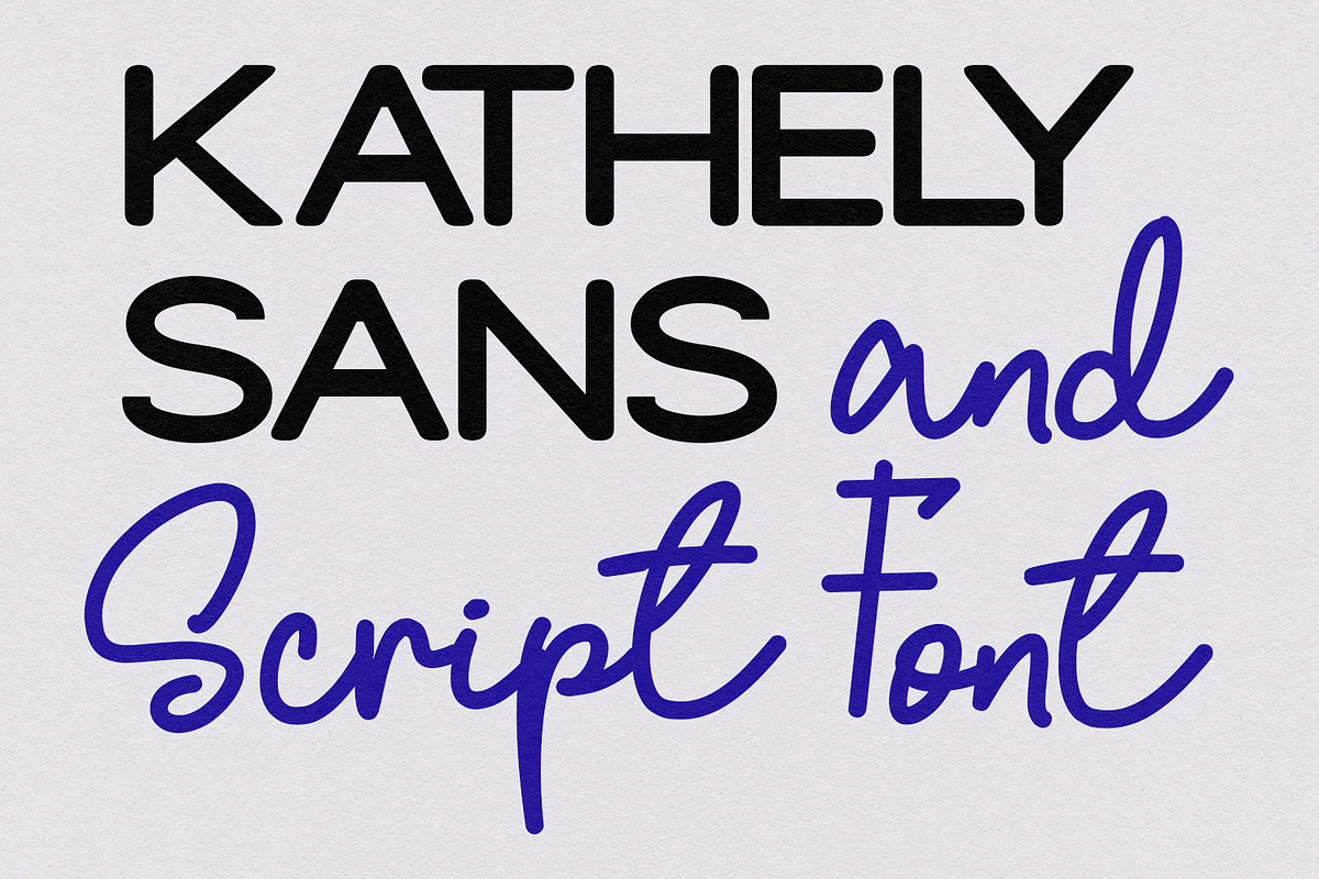 Kathely Font Duo Sans Signature, a Script Font by Maulana Creative (Photo 5 of 7)