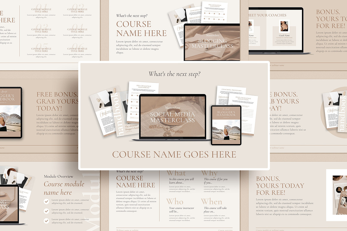 4 in 1 Course Creator Bundle CANVA, a Presentation Template by Studio Loire (Photo 23 of 73)
